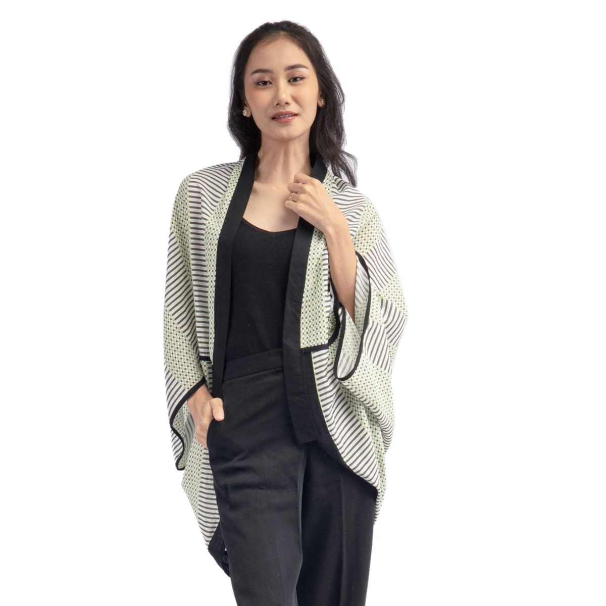 Dewata Blazer Stripe Green