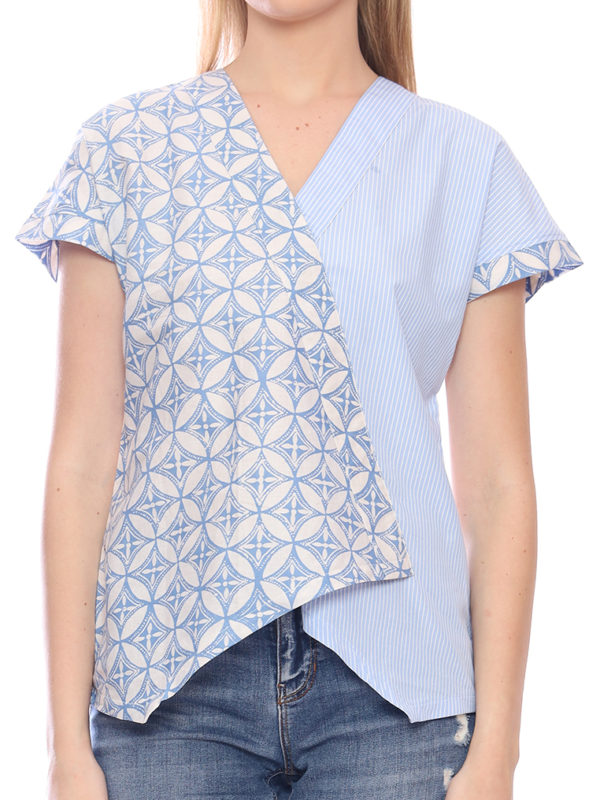 Finny Blouse B Blue - Bhatara Batik