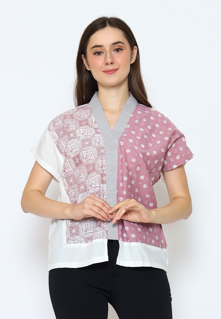 Fidelya Blouse Dusty Purple - Bhatara Batik