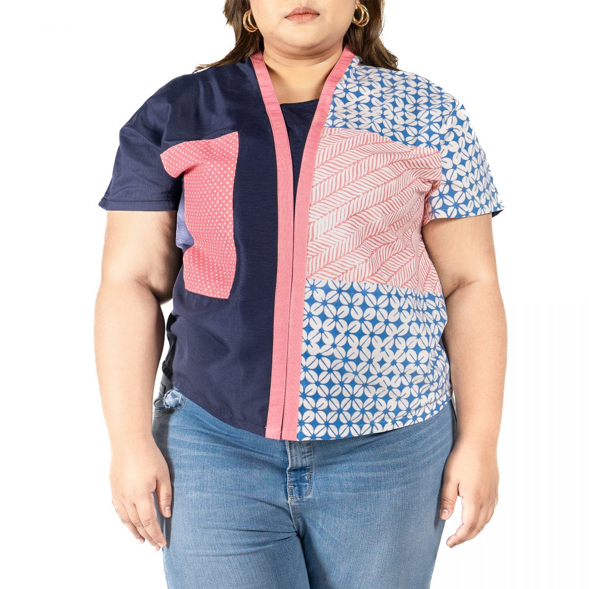 Daneli Blouse Blue Pink - Image 5