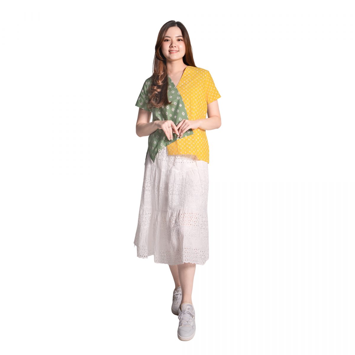 Grace Blouse Green Yellow - Image 6