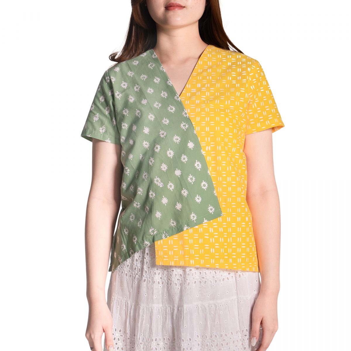 Grace Blouse Green Yellow - Image 2