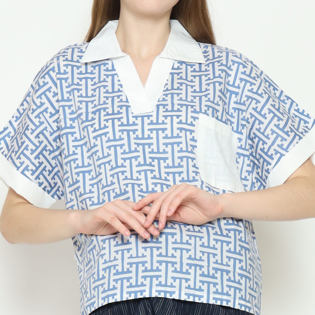 Liliana Blouse Maze Blue - Image 2