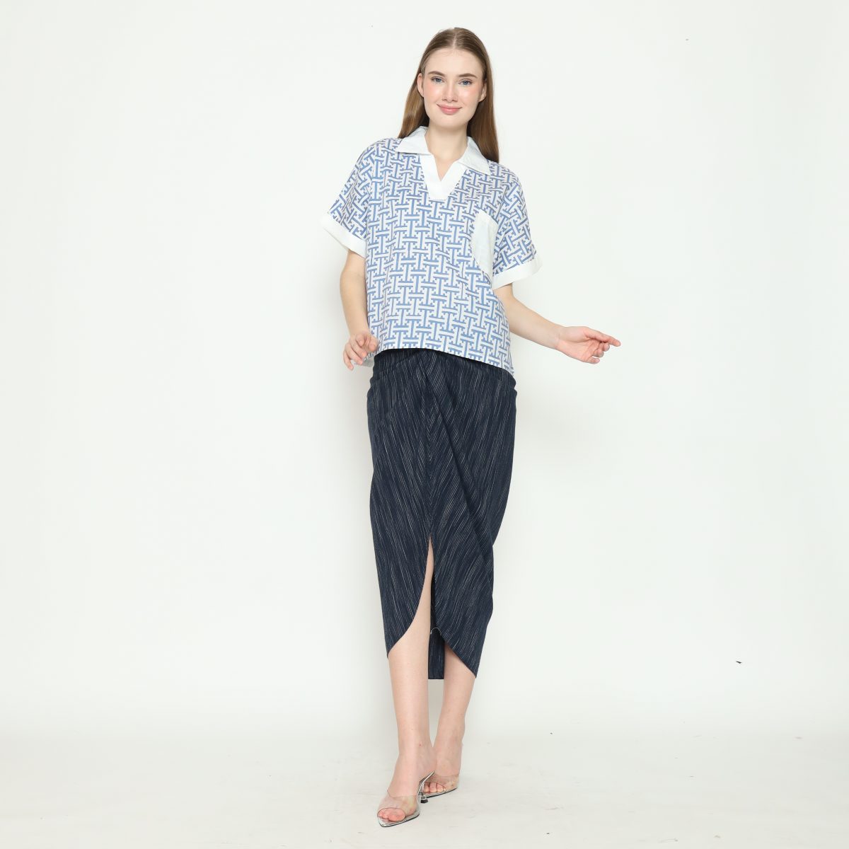 Liliana Blouse Maze Blue - Image 7