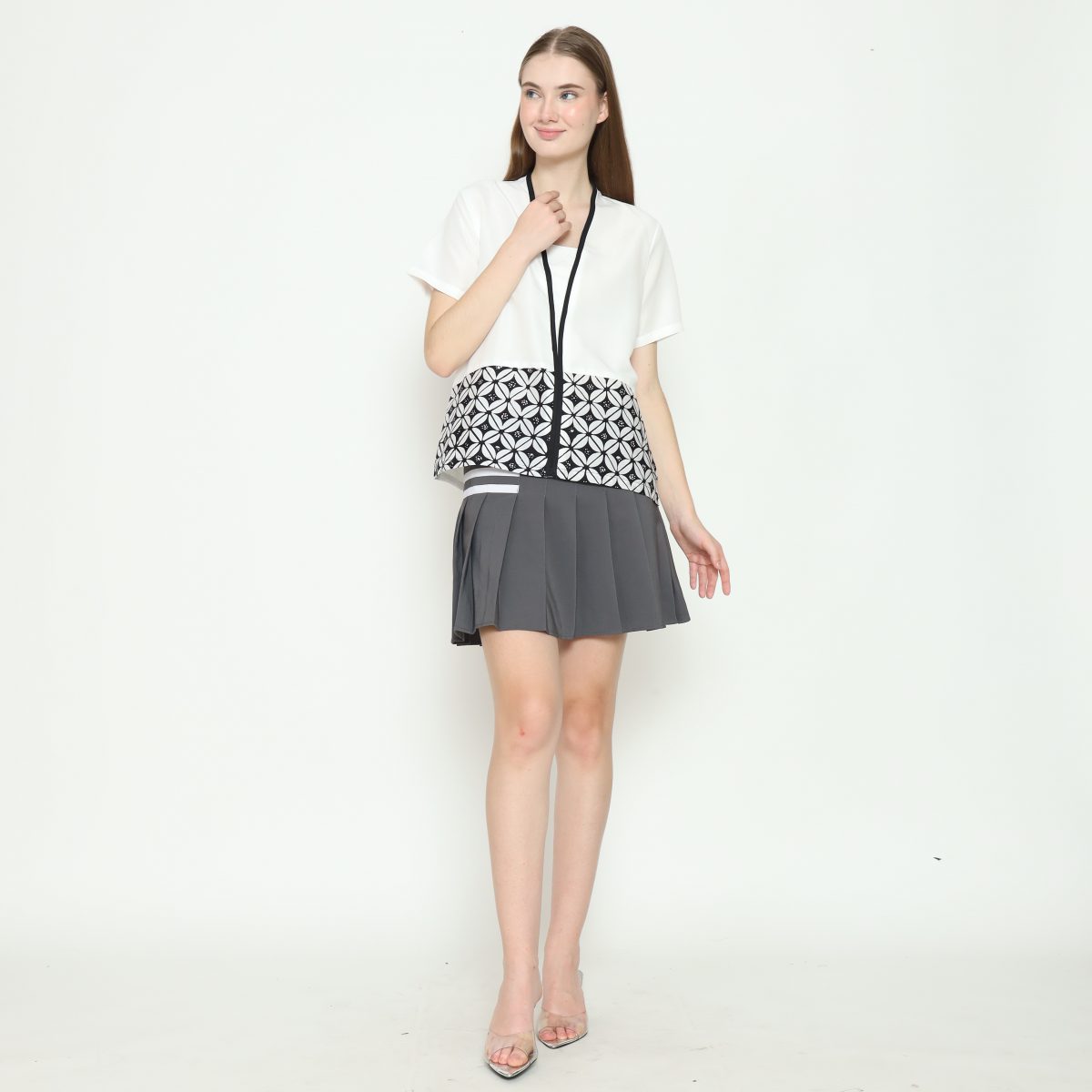 Yuki Blouse Cream Black - Image 7