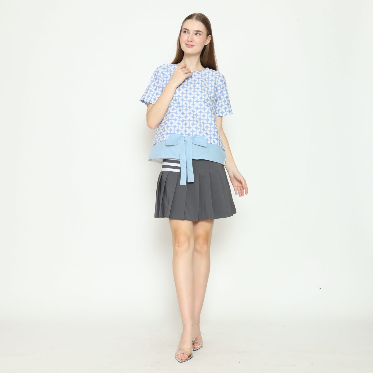 Michiko Blouse Blue - Image 9