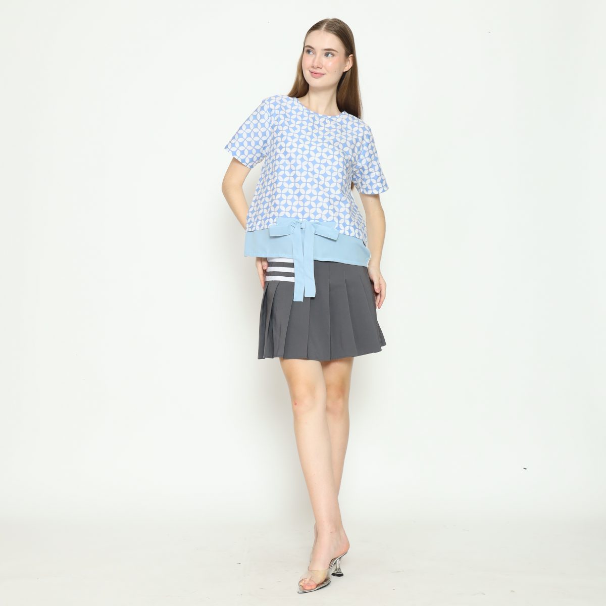 Michiko Blouse Blue - Image 8