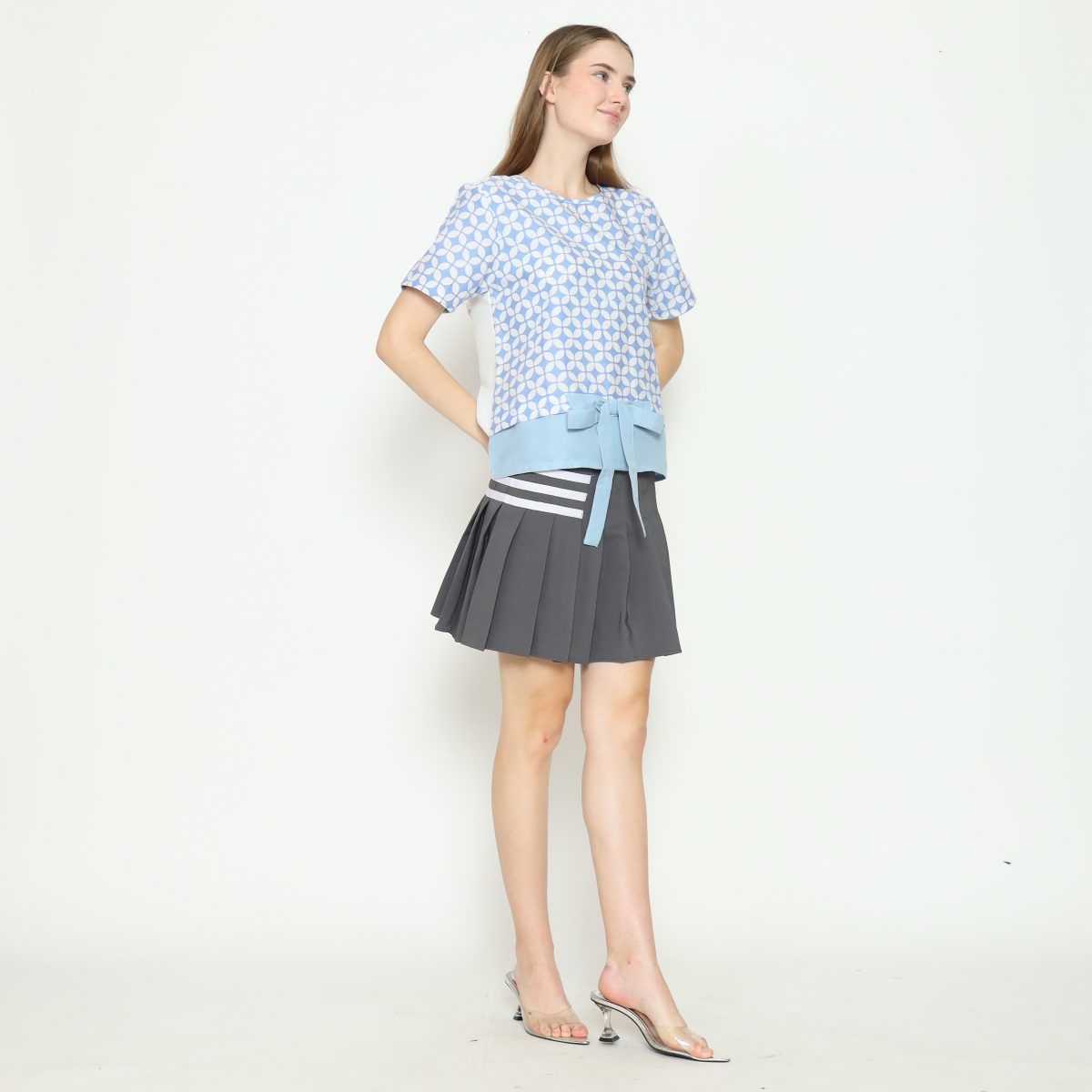 Michiko Blouse Blue - Image 4