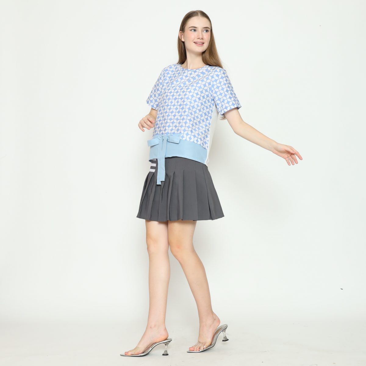 Michiko Blouse Blue - Image 3