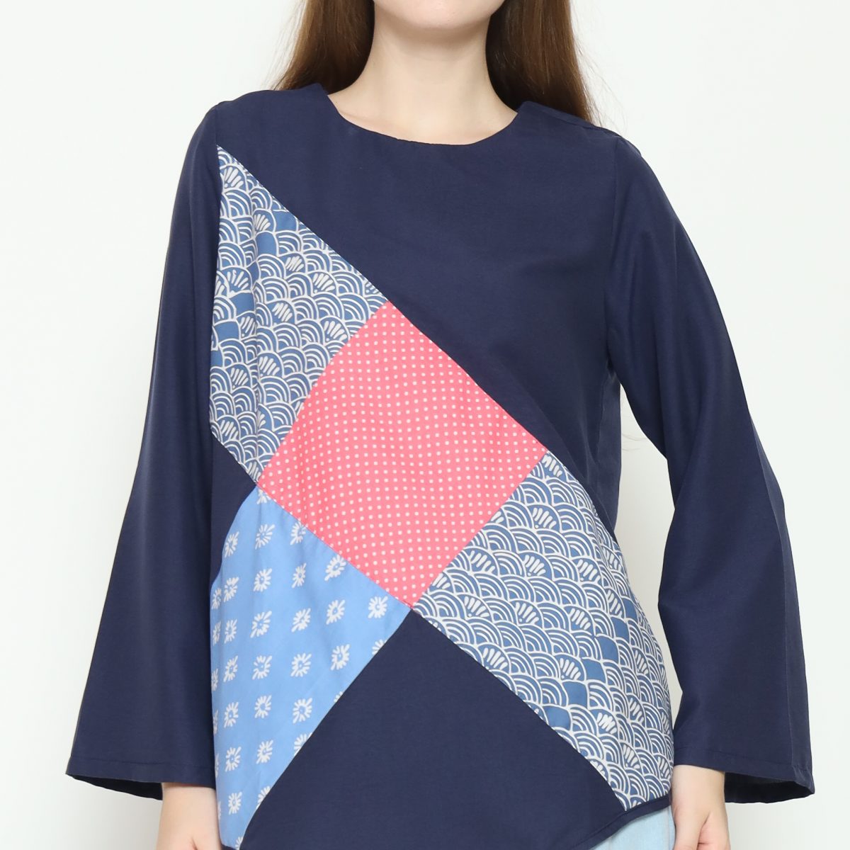 Efata Blouse Multi Navy - Image 2