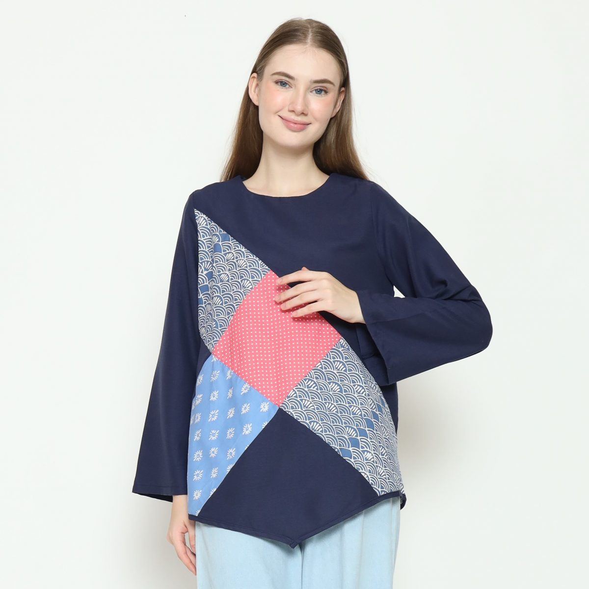 Efata Blouse Multi Navy