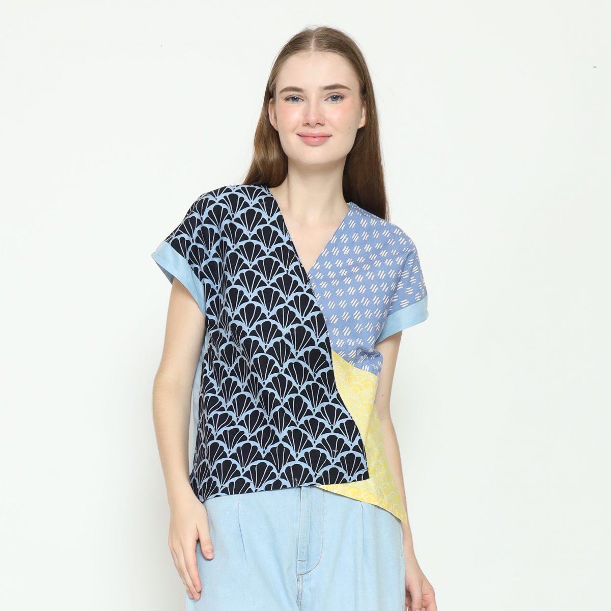 Rossie Blouse Black Blue