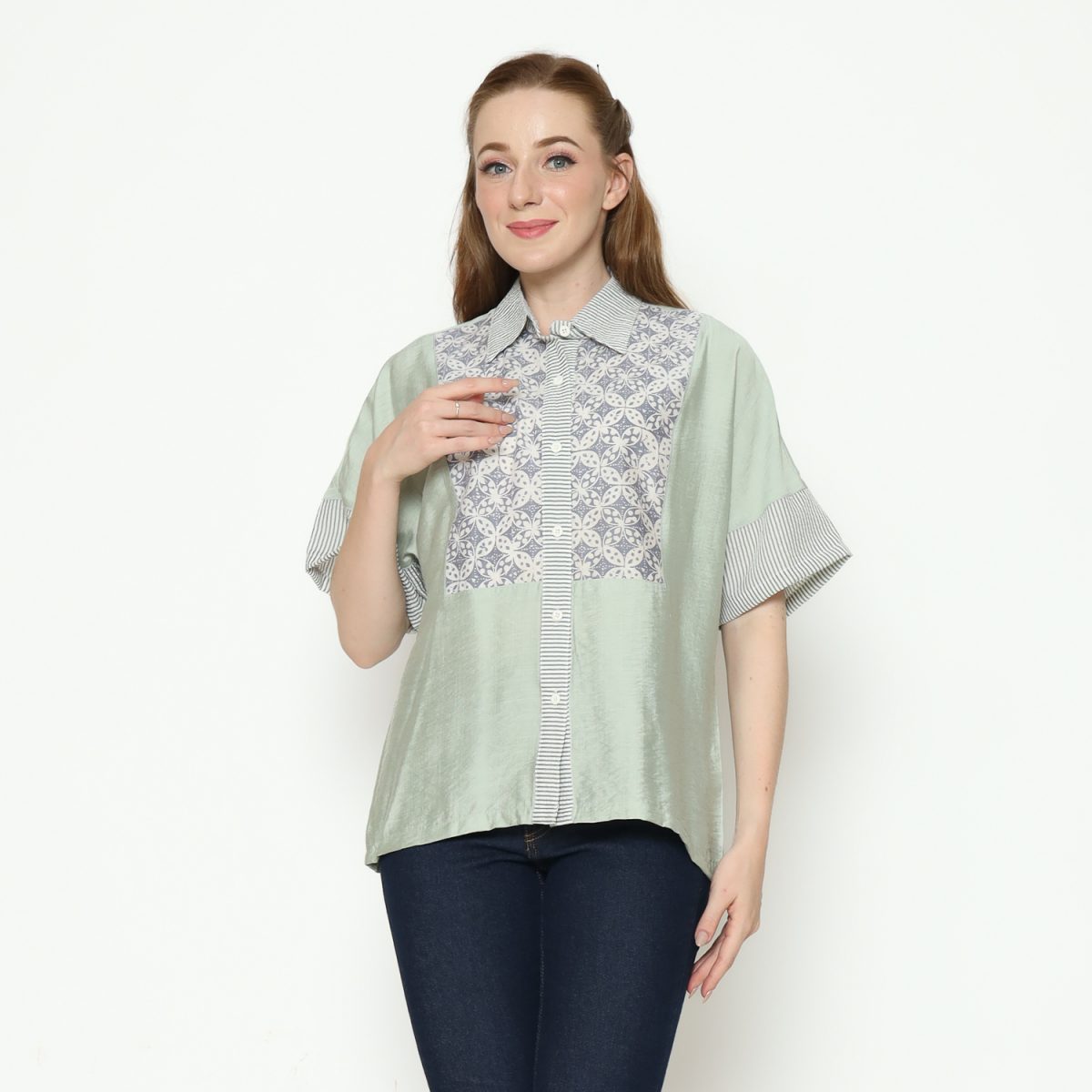 Scarlet Shirt Grey Green