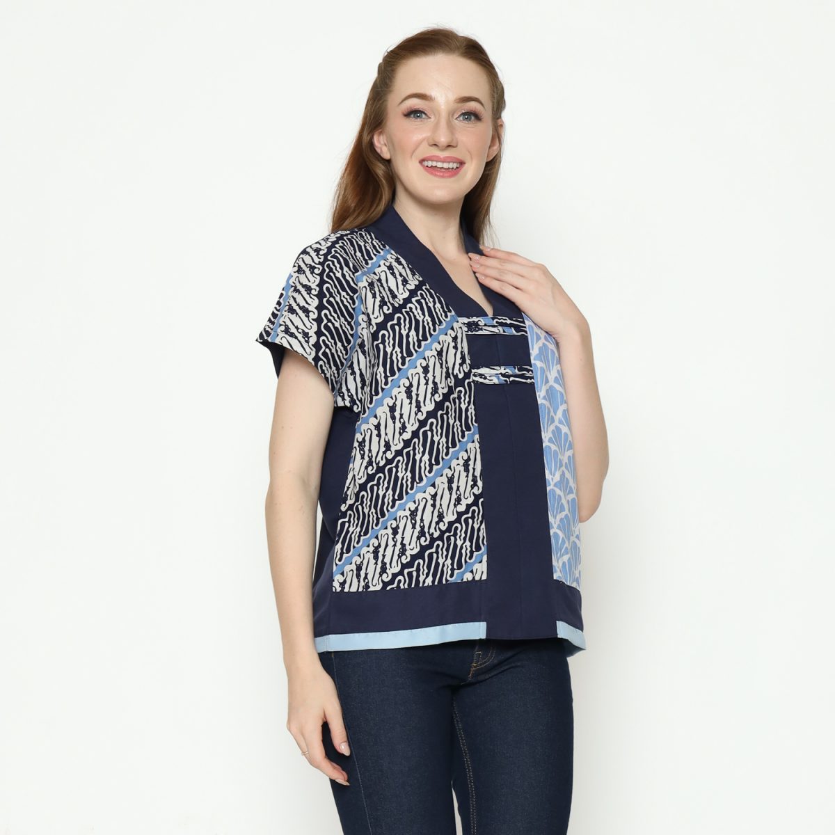 Inara Blouse Navy - Image 3