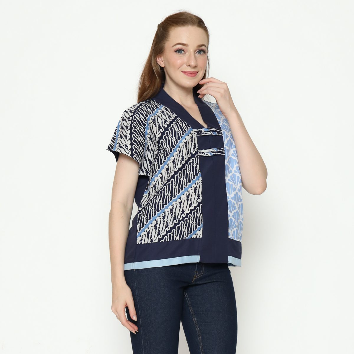 Inara Blouse Navy - Image 4