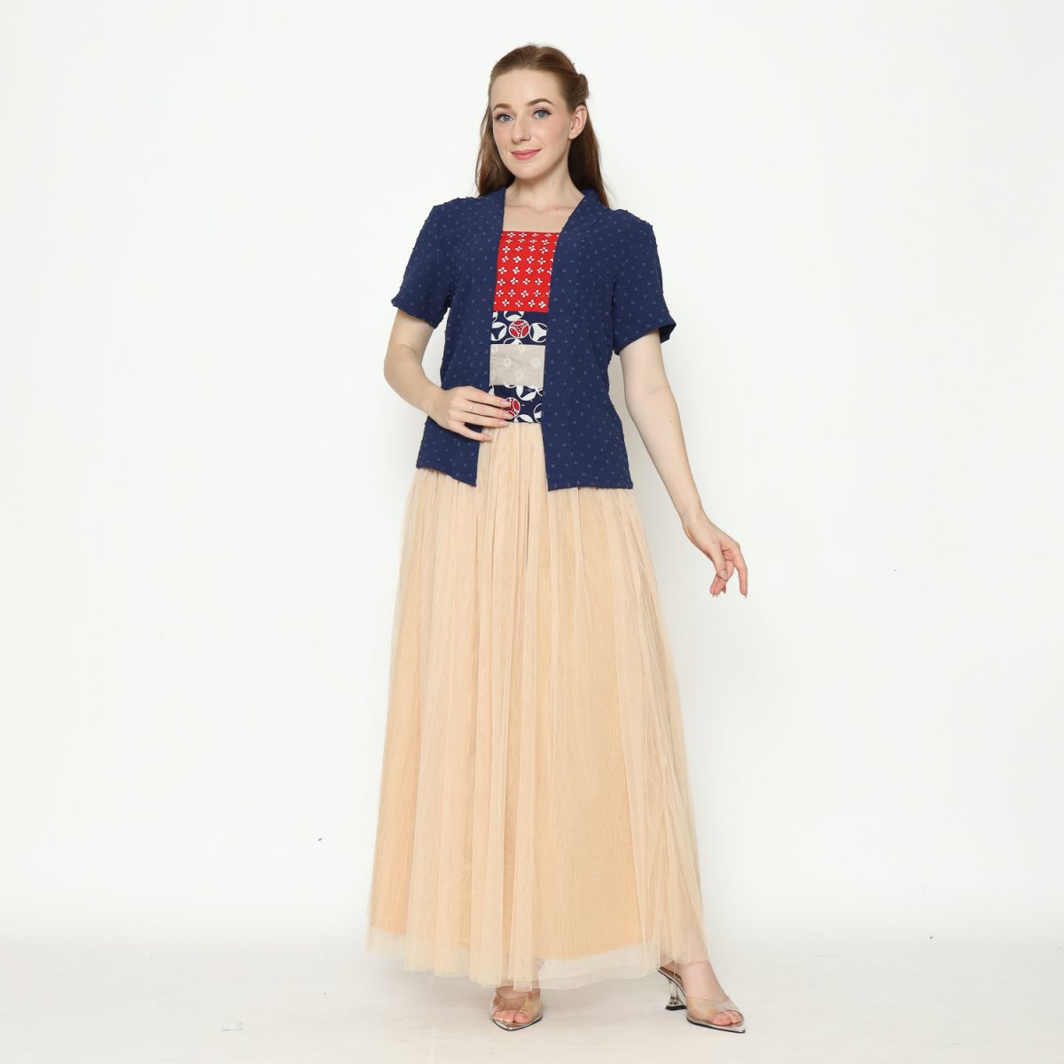 Cerita Blouse Navy Red - Image 8