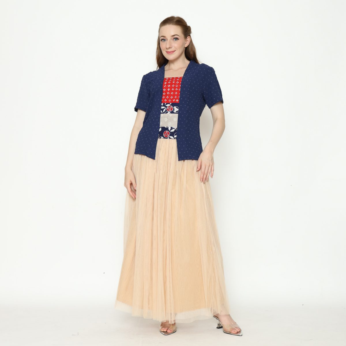 Cerita Blouse Navy Red - Image 7