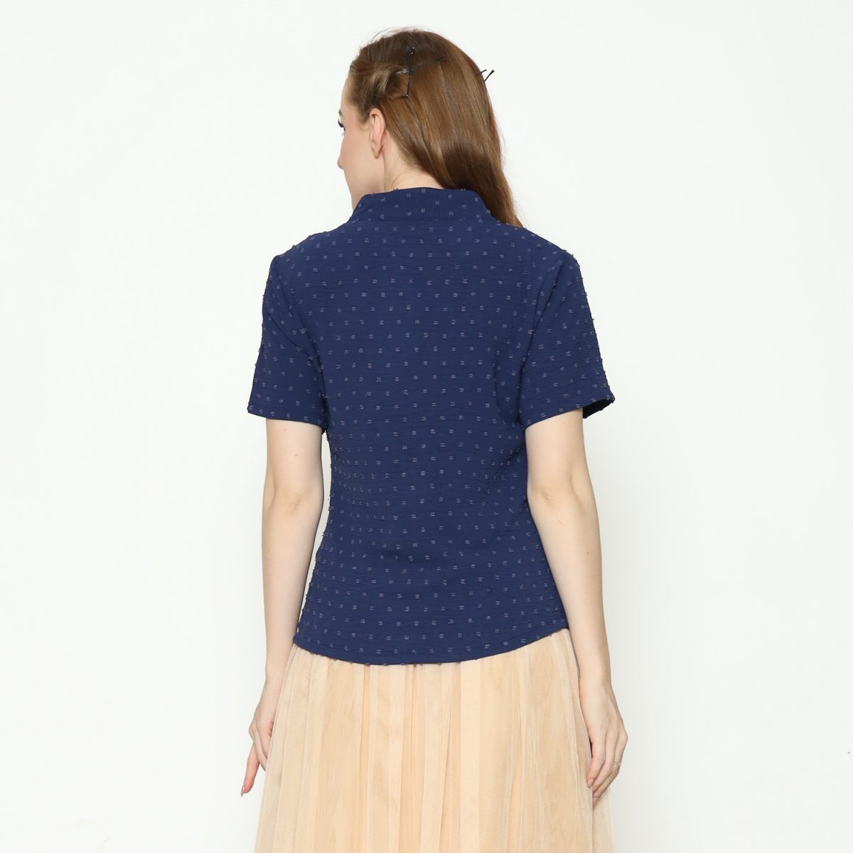 Cerita Blouse Navy Red - Image 5