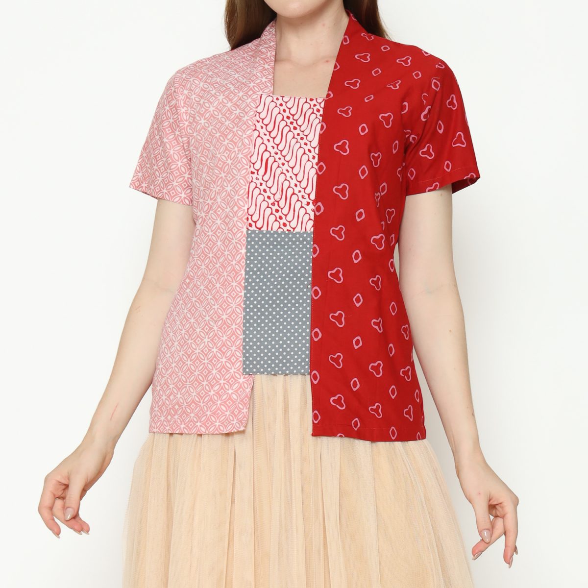 Sheisha Blouse Jumputan Red - Image 2