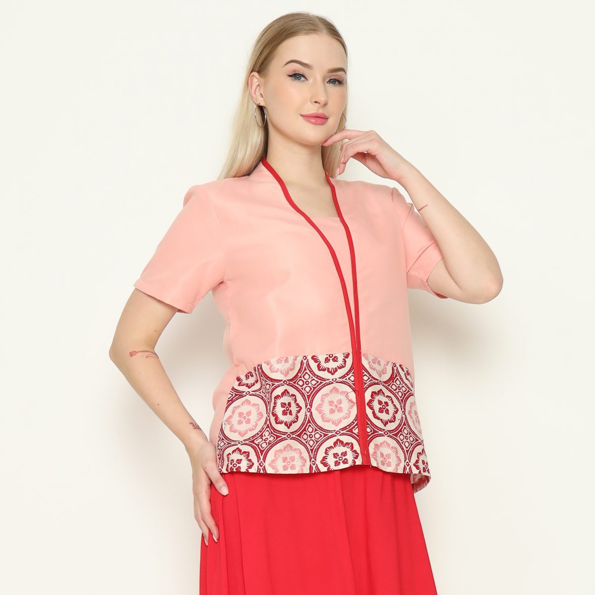 Yuki Blouse Pink Red - Image 3