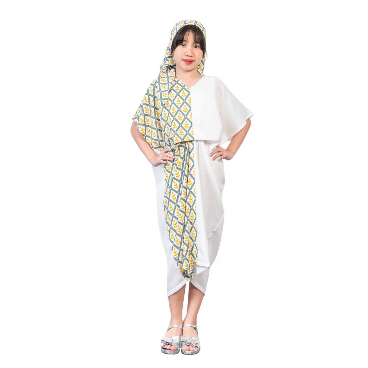 Dewayani Kaftan Kids Green Yellow - Image 6