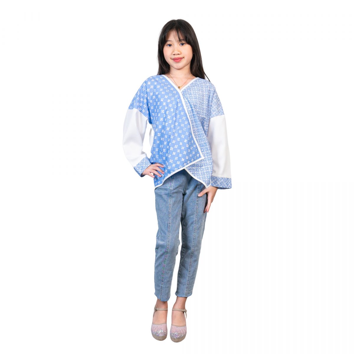 Fitria Blouse Kids Blue - Image 6