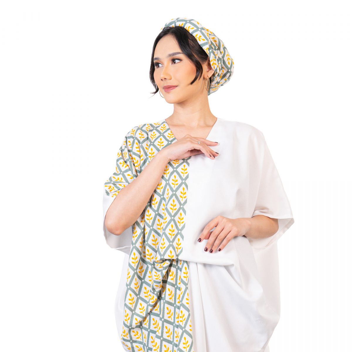 Dewayani Kaftan Green Yellow