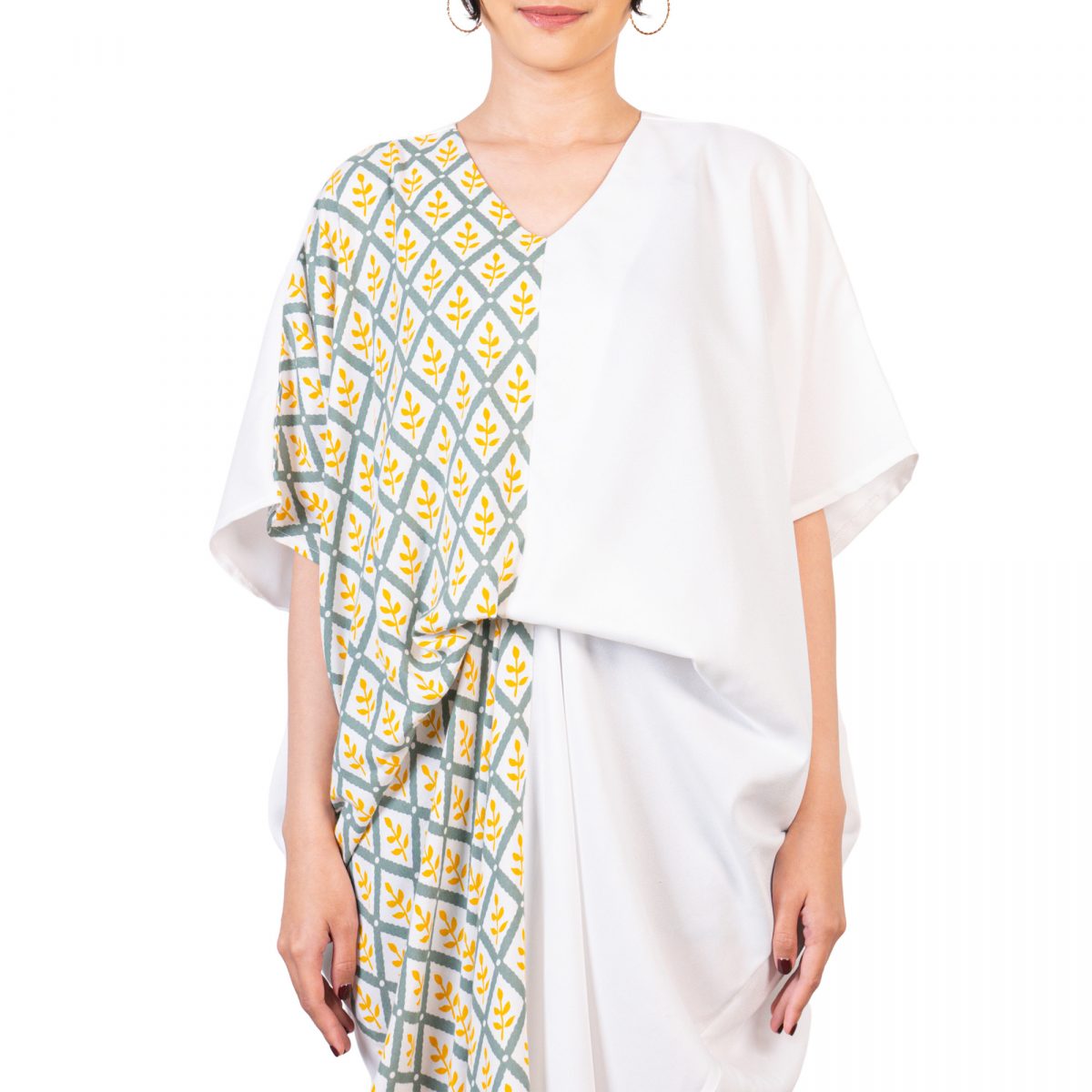 Dewayani Kaftan Green Yellow - Image 2