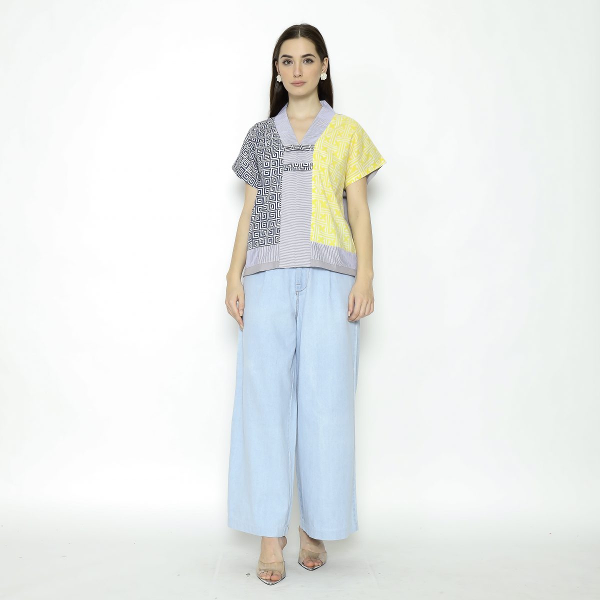 Inara Blouse Grey Yellow - Image 7