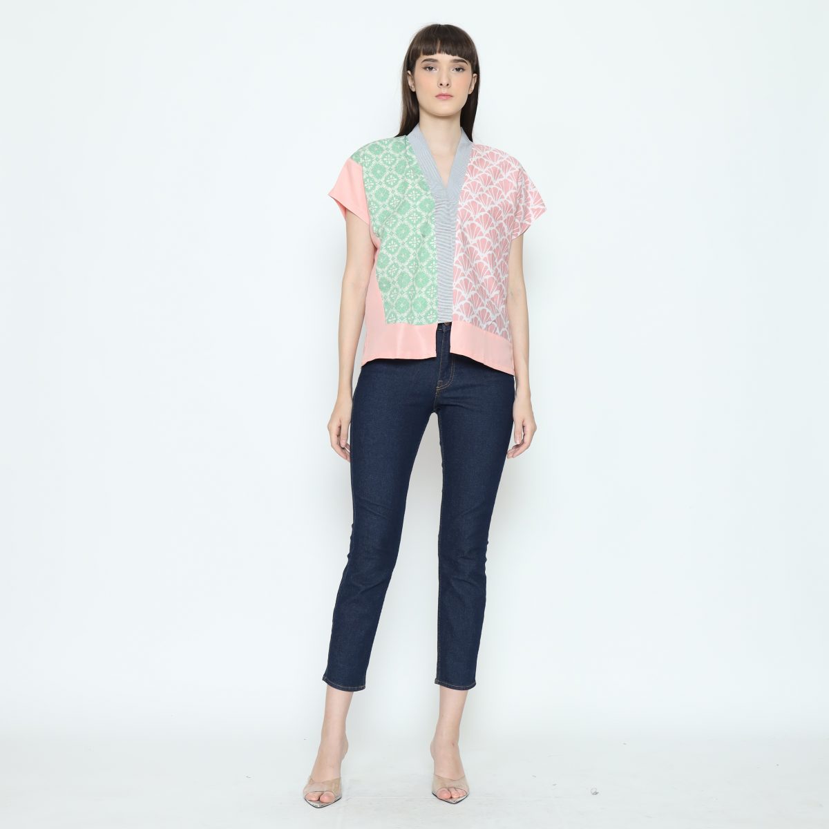 Fidelya Blouse Pink Green - Image 6