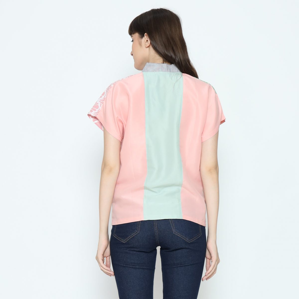 Fidelya Blouse Pink Green - Image 5