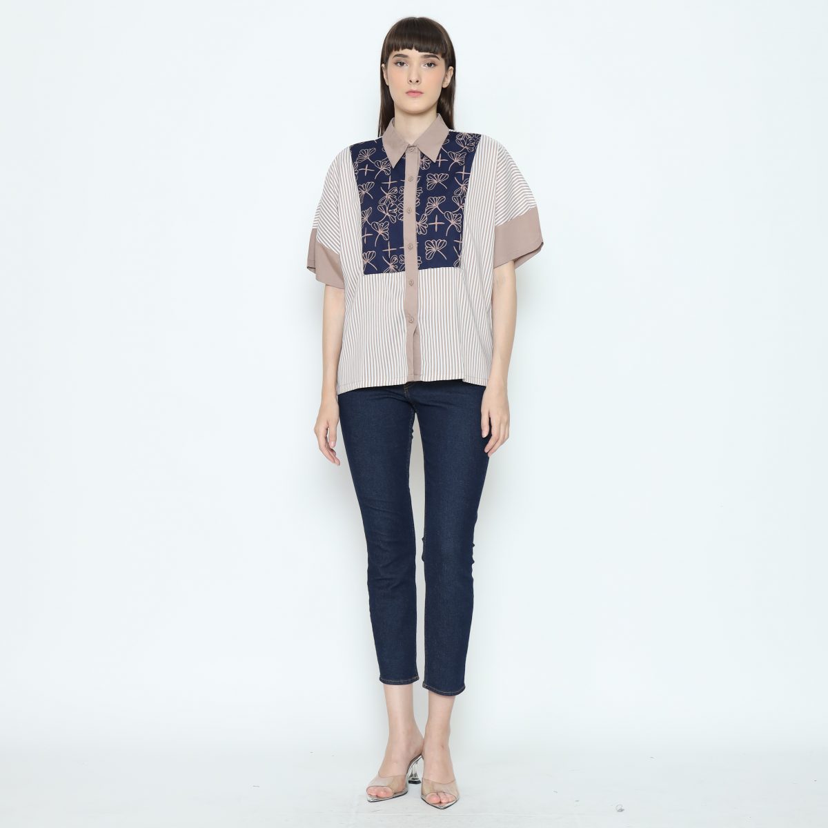 Scarlet Shirt Navy Brown - Image 6