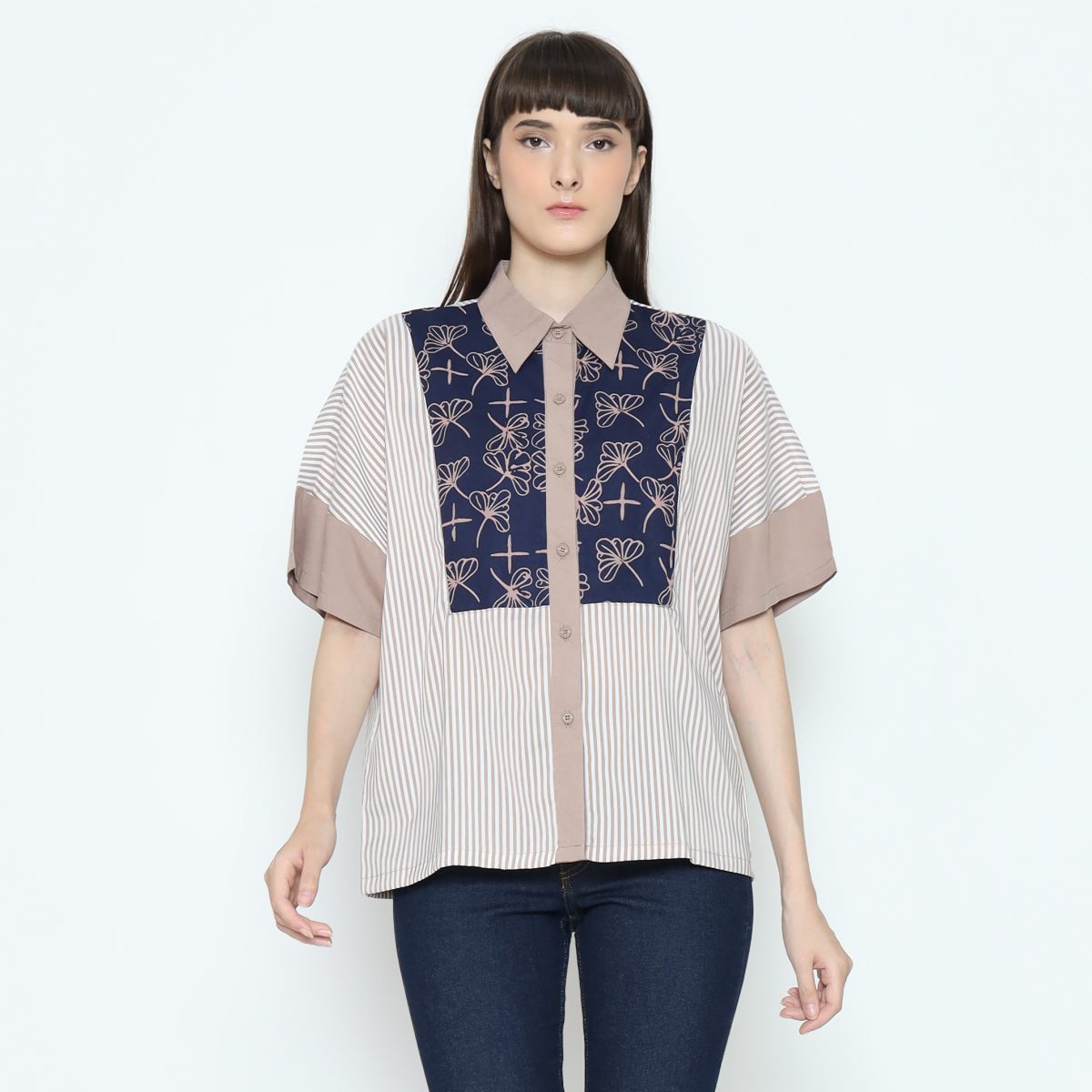 Scarlet Shirt Navy Brown