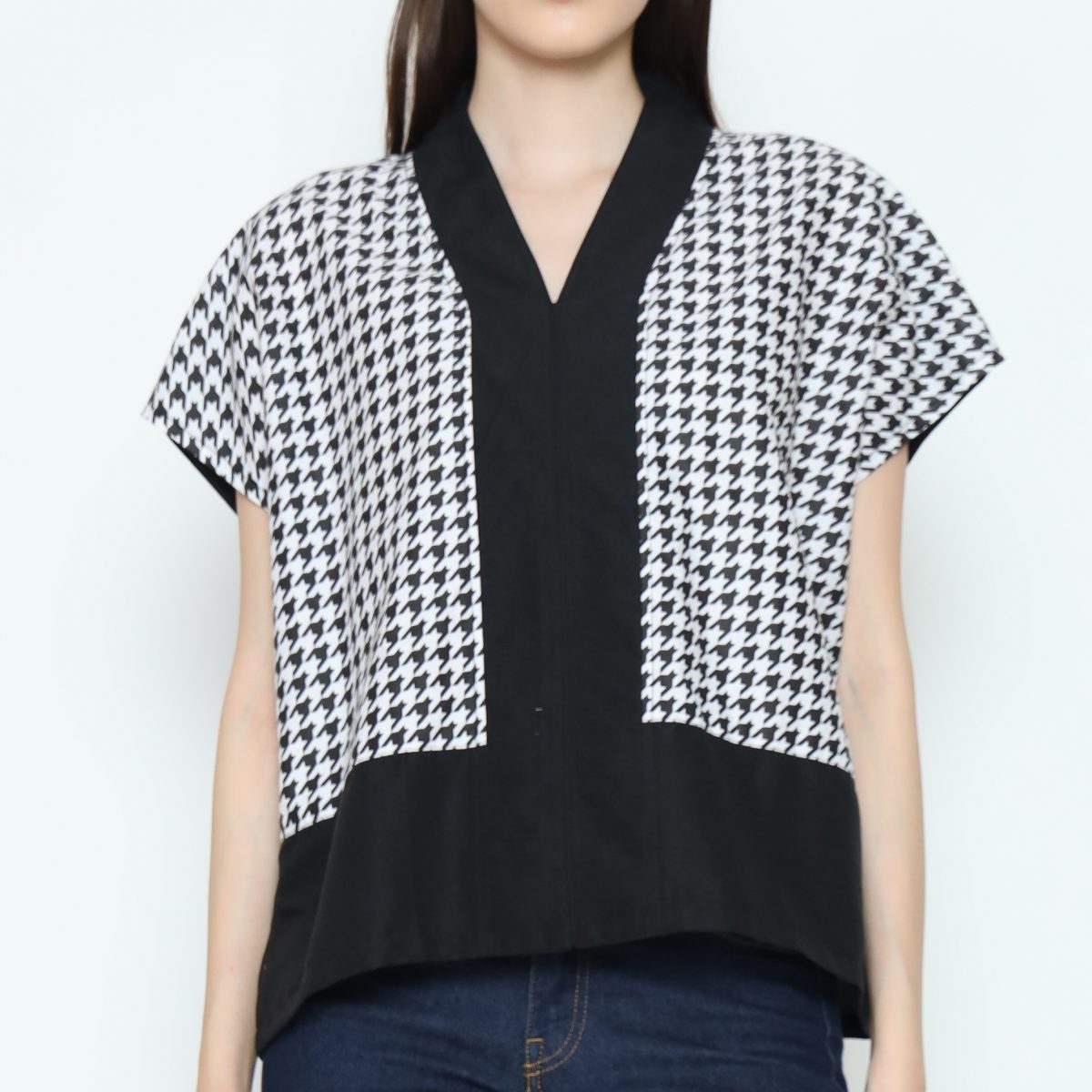 Rosita Blouse White Black - Image 2