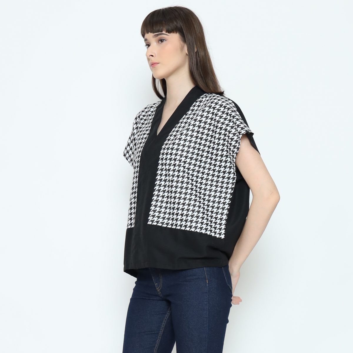 Rosita Blouse White Black - Image 4