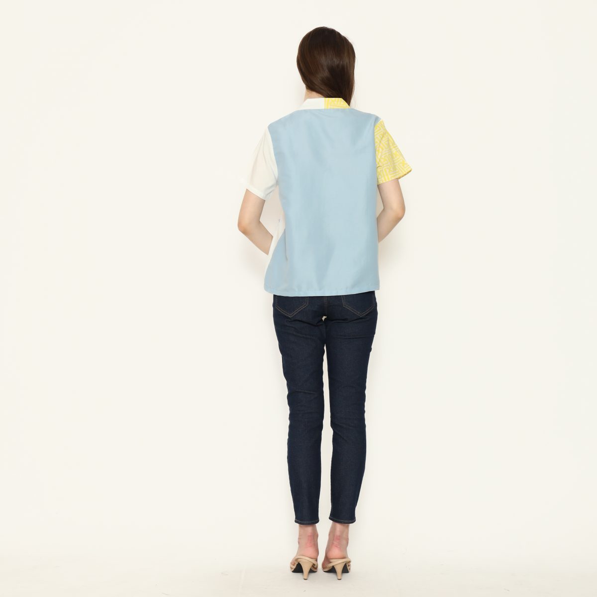 Narumi Blouse Yellow Blue - Image 5