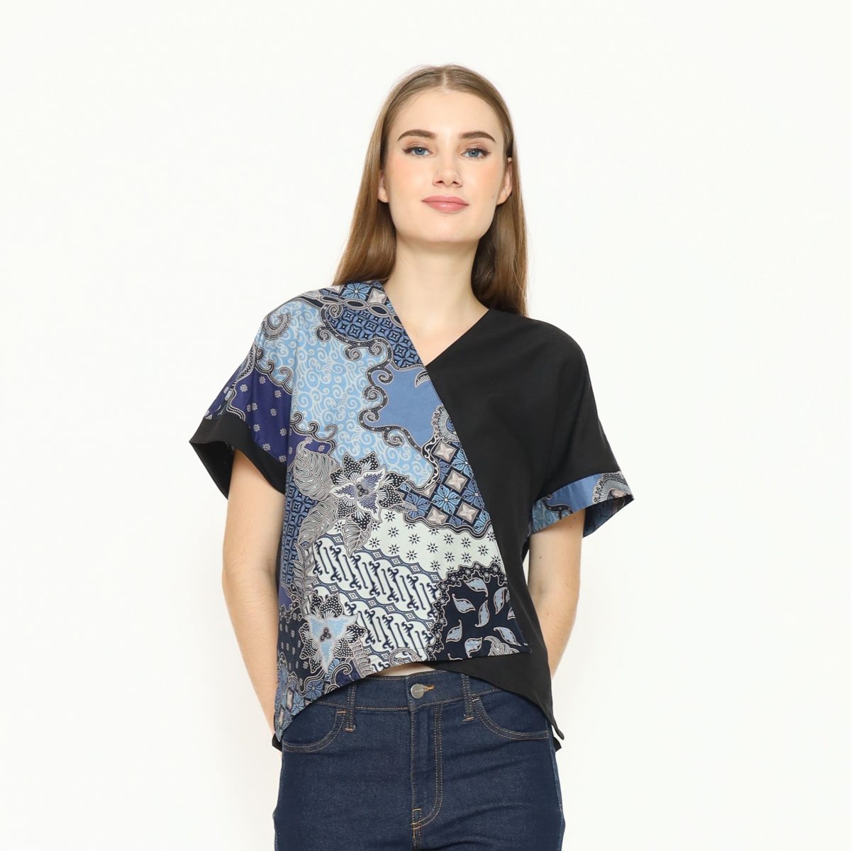 Verona Blouse Blue Navy