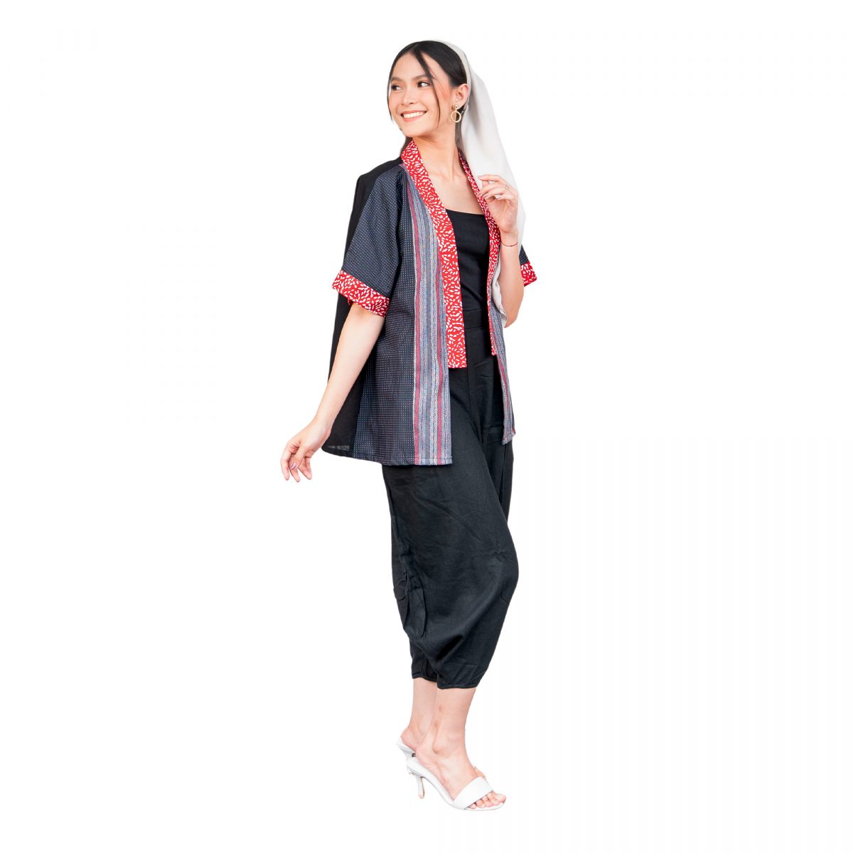 Fujiyama Blazer Stripe Black Red - Image 4