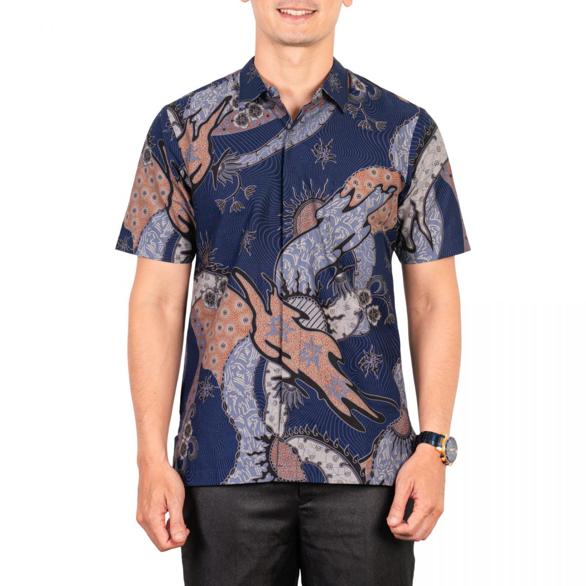 Wesley Shirt Navy - Image 2